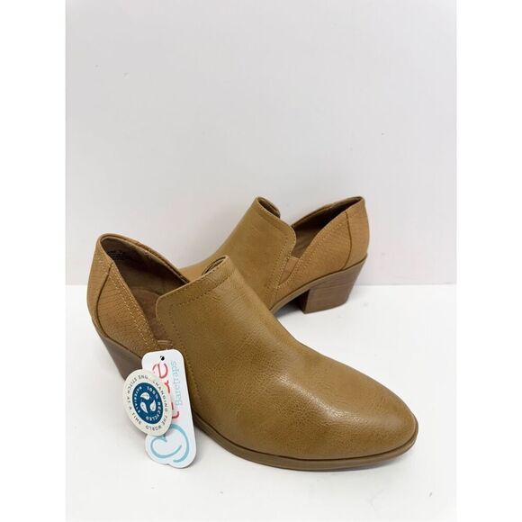 BareTraps Ankle Boots Size 9.5 Tan Block Heel Cushioned Insole Lightweight NEW - Picture 4 of 11